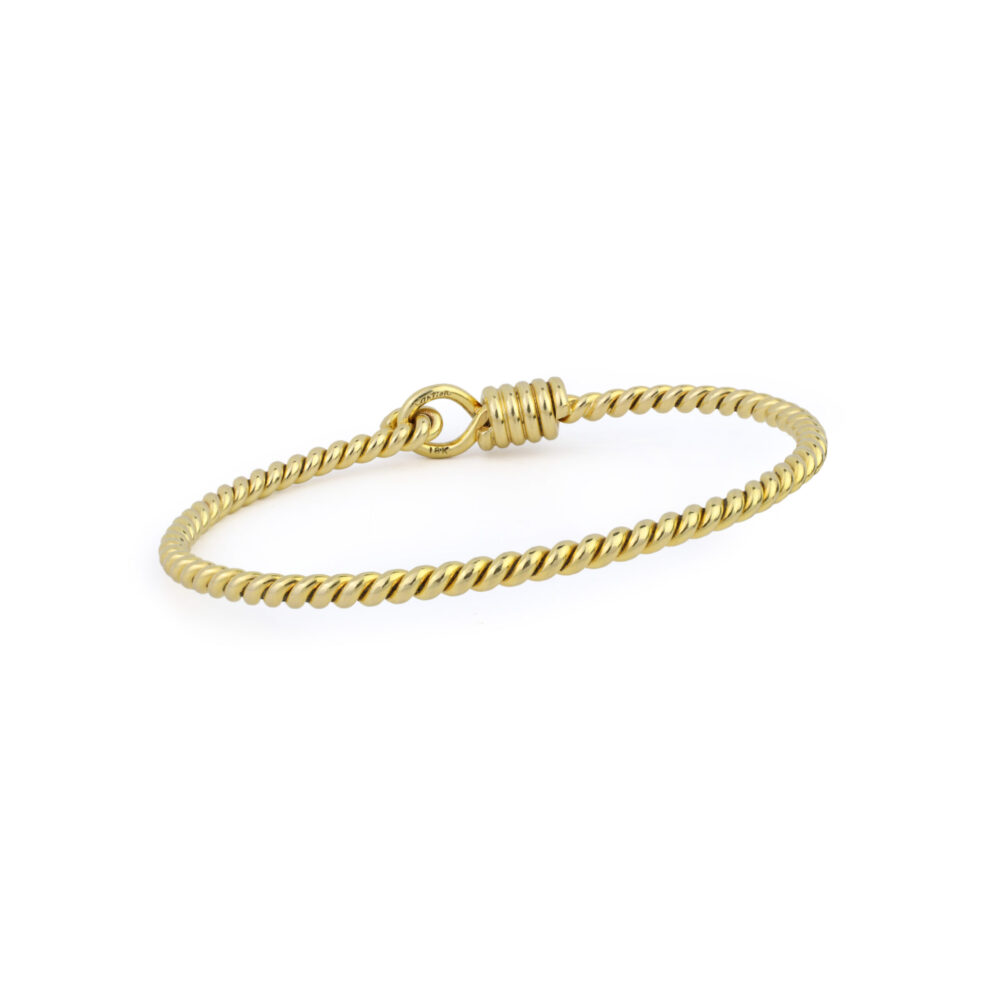 Cartier Roped Gold Bangle Bracelet