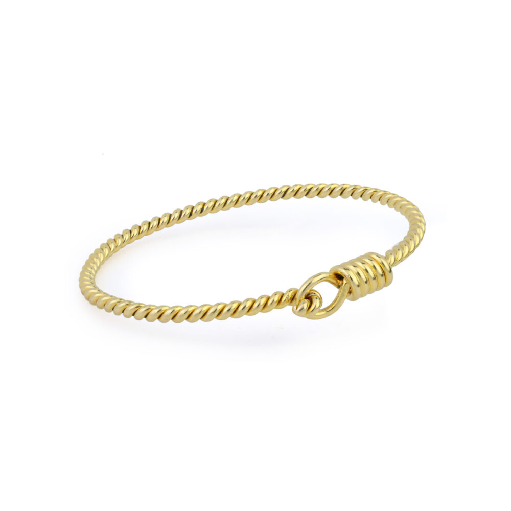 Cartier Roped Gold Bangle Bracelet