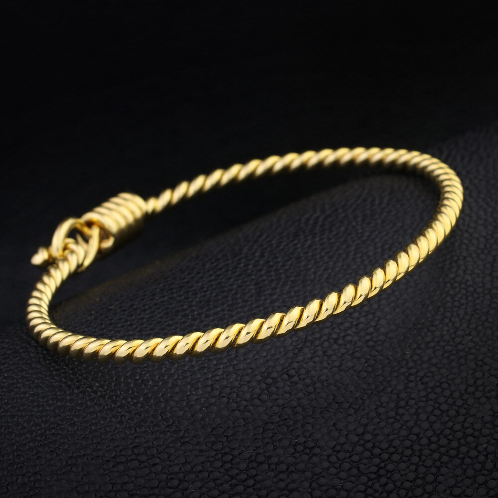 Cartier Roped Gold Bangle Bracelet