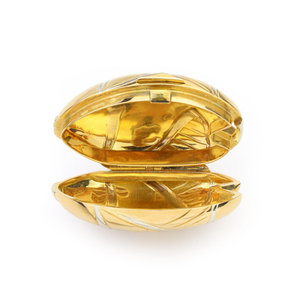 Bulgari Fish Bi-Colored Gold Pill Box