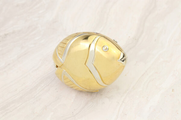 Bulgari Fish Bi-Colored Gold Pill Box