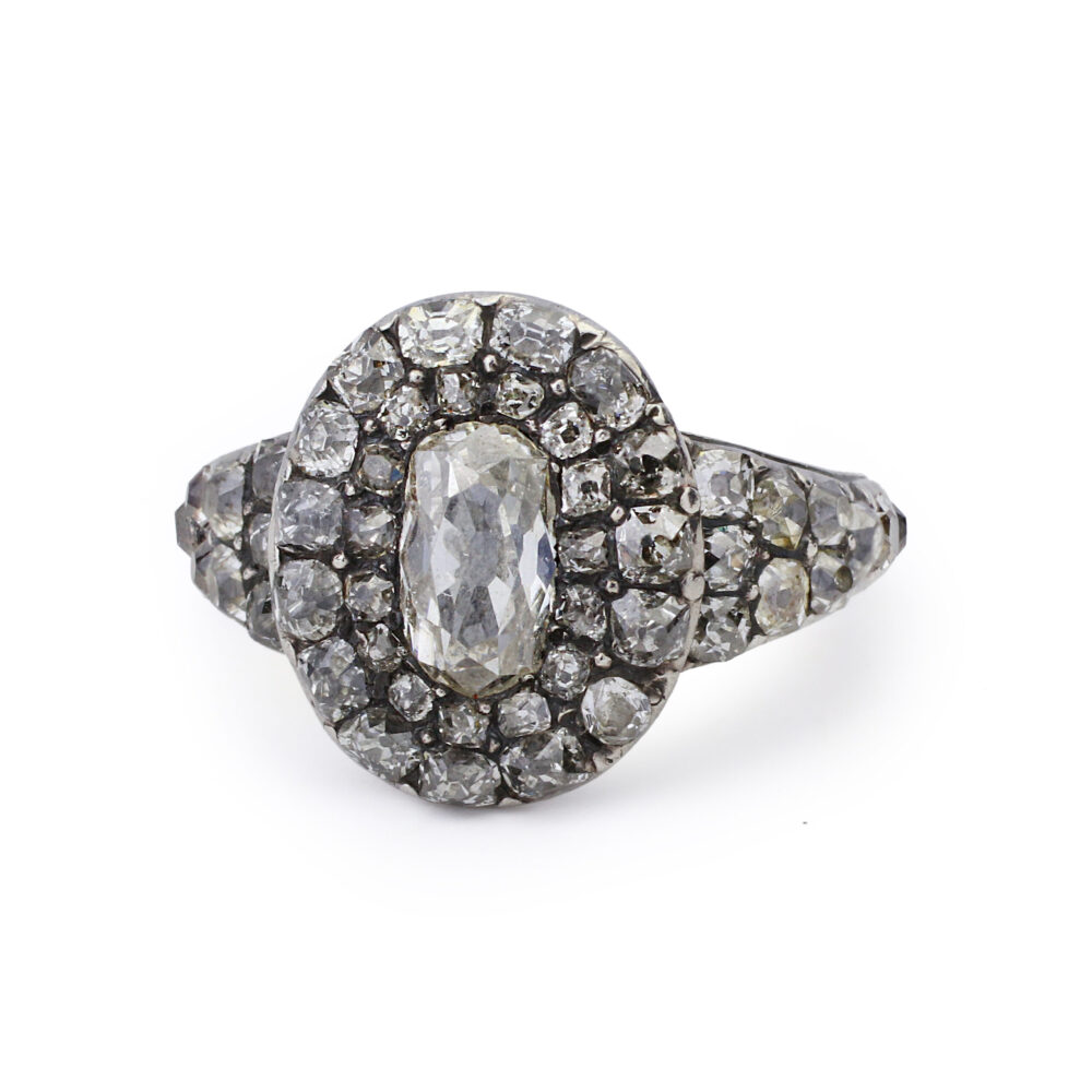 Georgian Diamond Set Cluster Ring