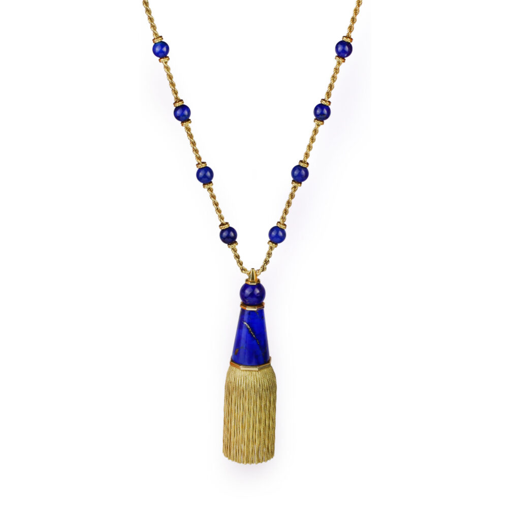 Van Cleef & Arpels Lapis Lazuli and Gold Sautoir Necklace