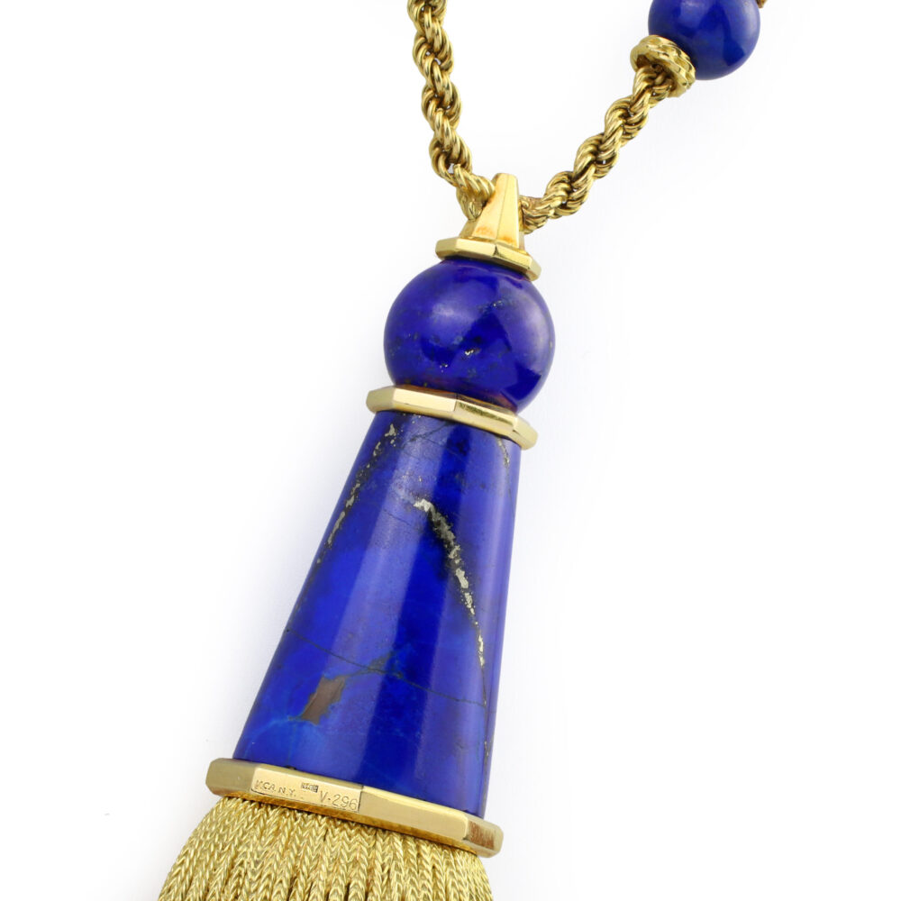 Van Cleef & Arpels Lapis Lazuli and Gold Sautoir Necklace