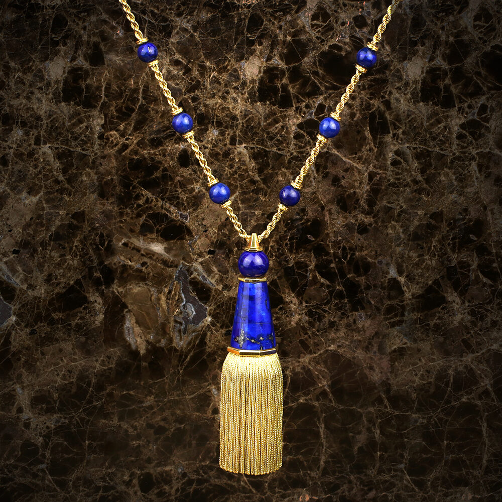 Van Cleef & Arpels Lapis Lazuli and Gold Sautoir Necklace