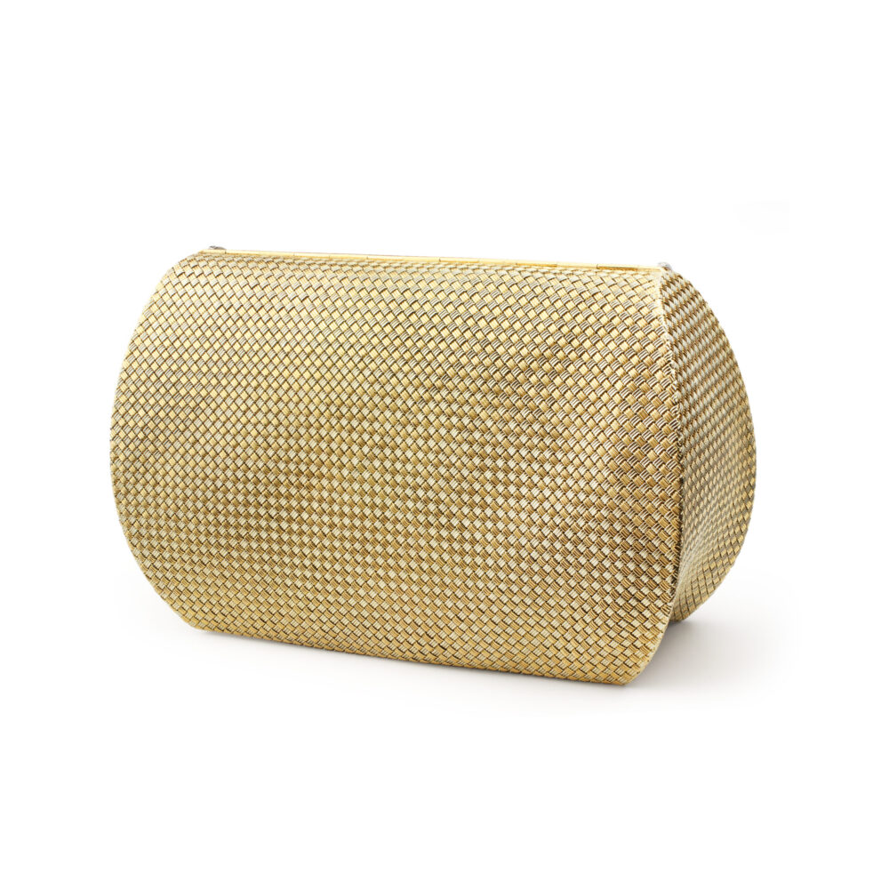 ulgari Bicolored Gold, Platinum and Diamond Clutch