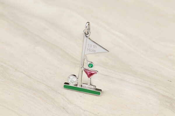 Raymond Yard ’19th Hole’ Gem-Set Platinum Pendant Charm