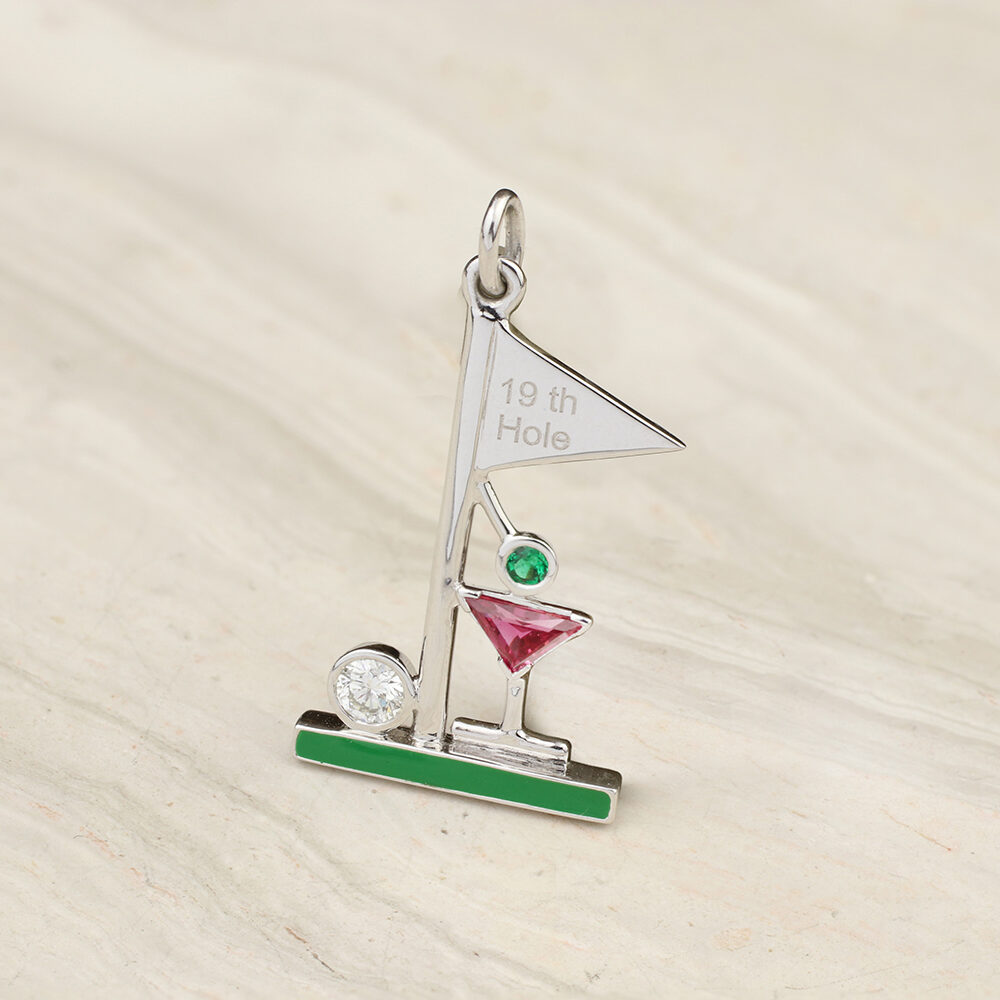 Raymond Yard '19th Hole' Gem-Set Platinum Pendant Charm