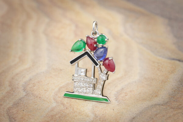 Raymond Yard ‘Wishing Well’ Gem and Enamel Pendant Charm