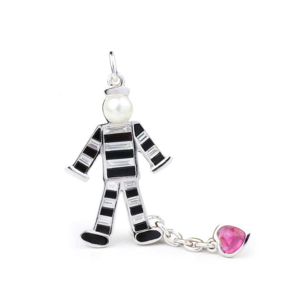 Raymond Yard 'Prisoner of Love' Ruby and Diamond Pendant Charm