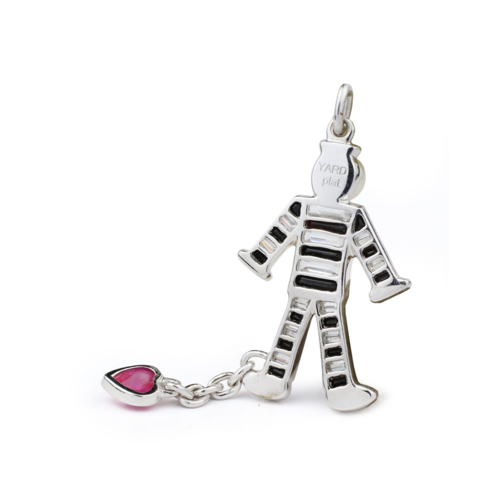 Raymond Yard 'Prisoner of Love' Ruby and Diamond Pendant Charm