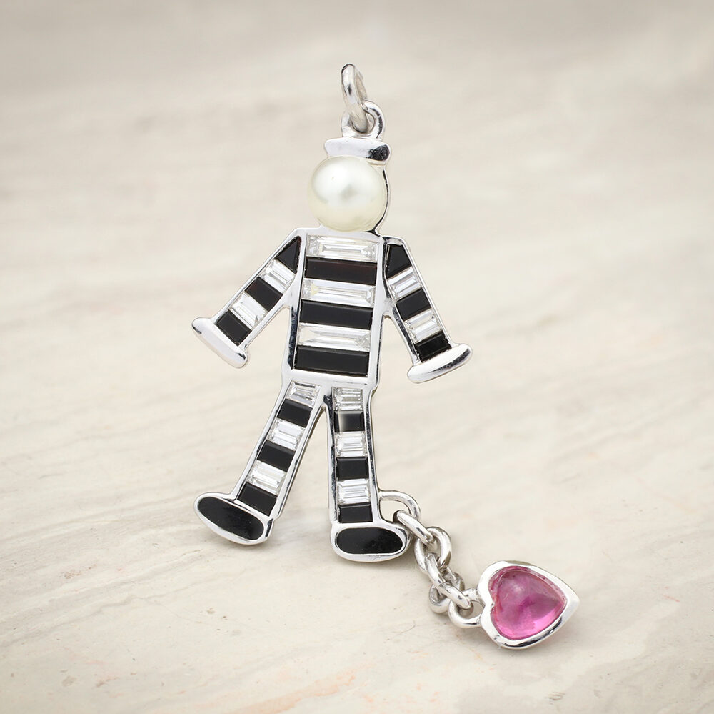 Raymond Yard 'Prisoner of Love' Ruby and Diamond Pendant Charm