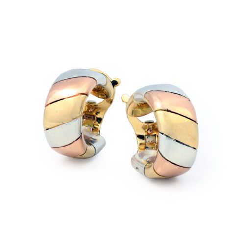 Van Cleef & Arpels Bicolor Gold and Silver Earrings