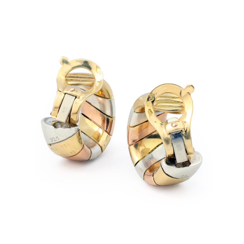 Van Cleef & Arpels Bicolor Gold and Silver Earrings