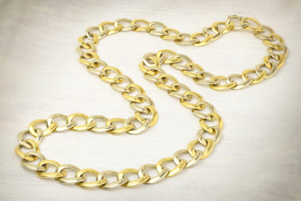 Bulgari Bi-Colored Gold Link Long Necklace