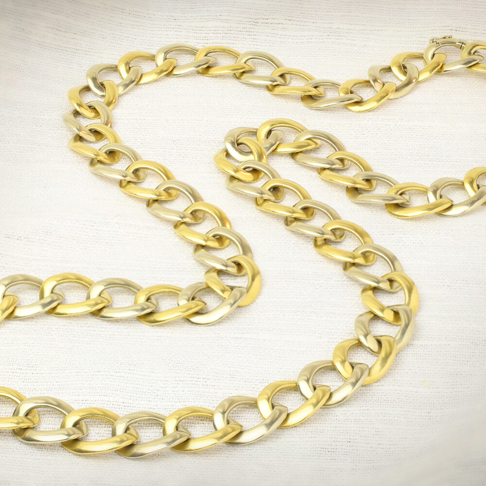 Bulgari Bi-Colored Gold Link Long Necklace