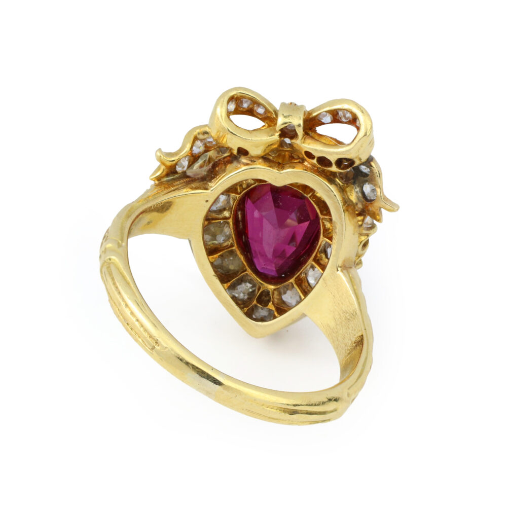 Tiffany & Co. Heart and Bow Multi Gem Ring