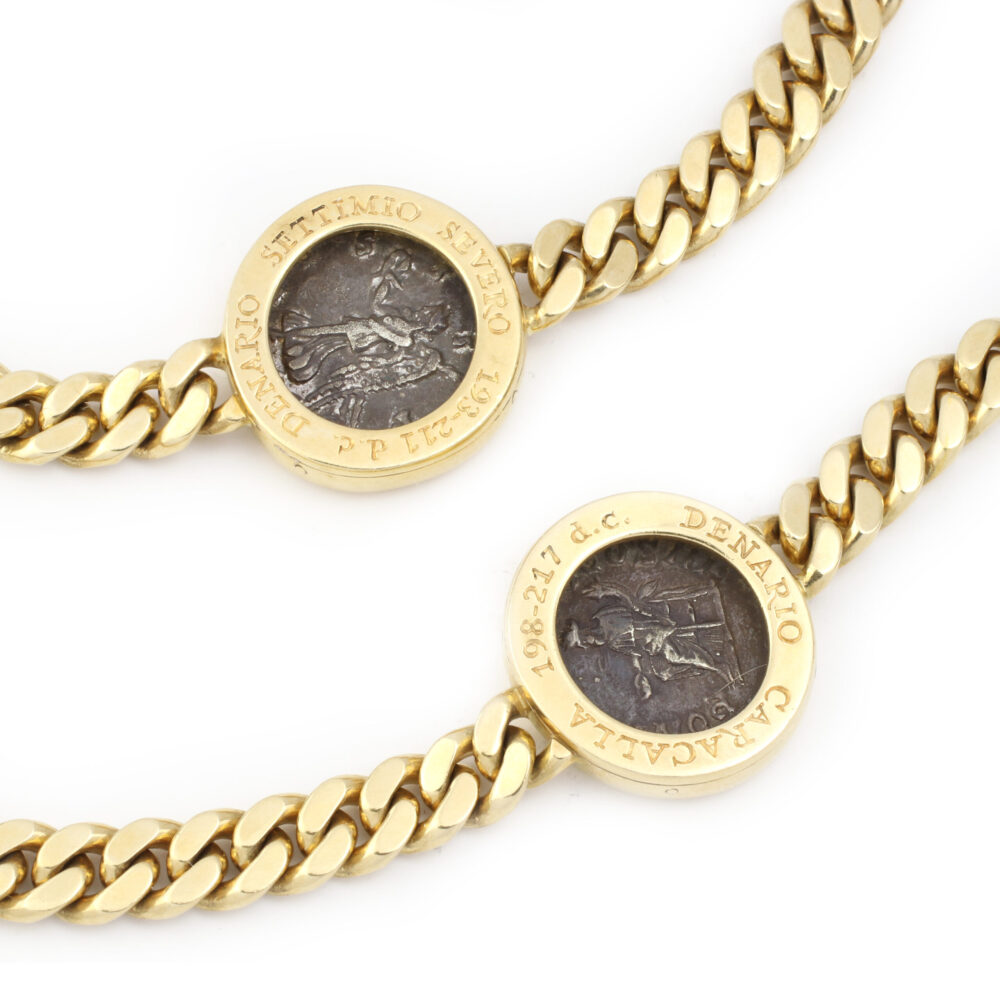 Bulgari 'Monete' Eight Ancient Coins and Gold Long Necklace - Image 5