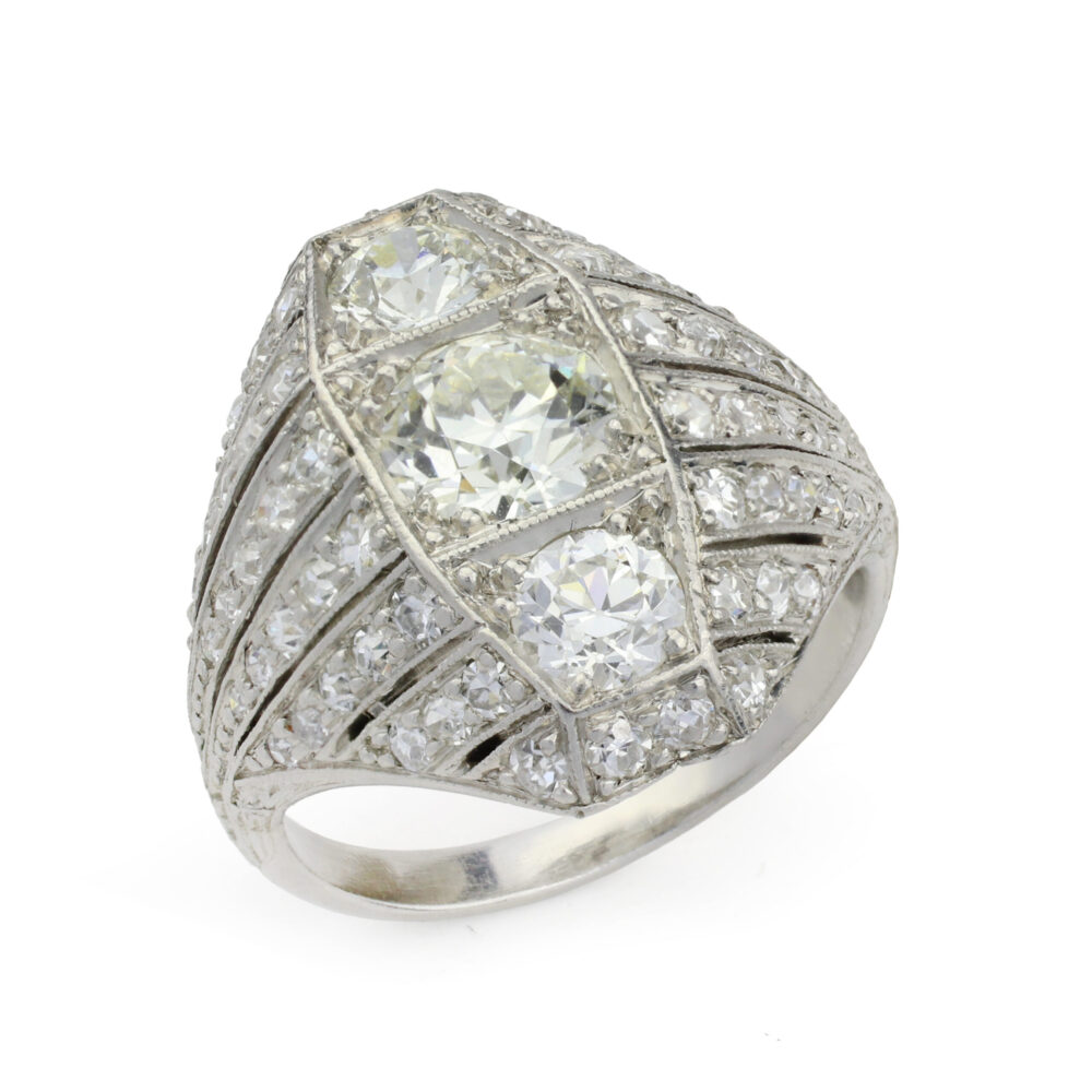 Art Deco Diamond And Platinum Ring