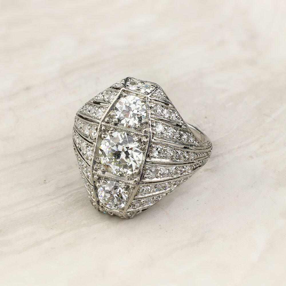 Art Deco Diamond And Platinum Ring