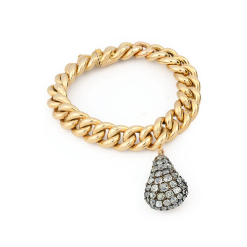 Antique Diamond Set Drop Pendant Bracelet