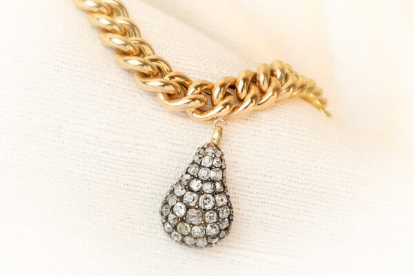 Antique Diamond Set Drop Pendant Bracelet