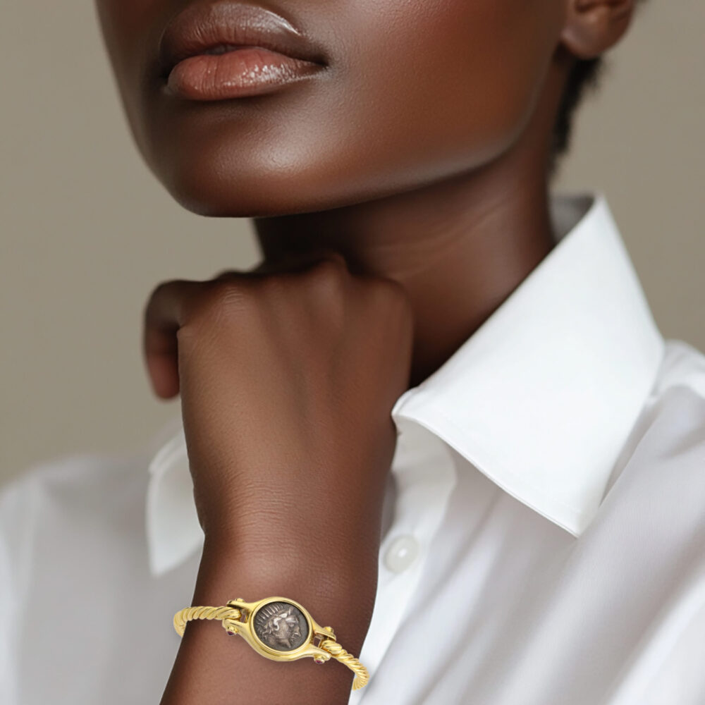 Bulgari ‘Monete’ Ancient Coin, Ruby And Gold Bangle Bracelet