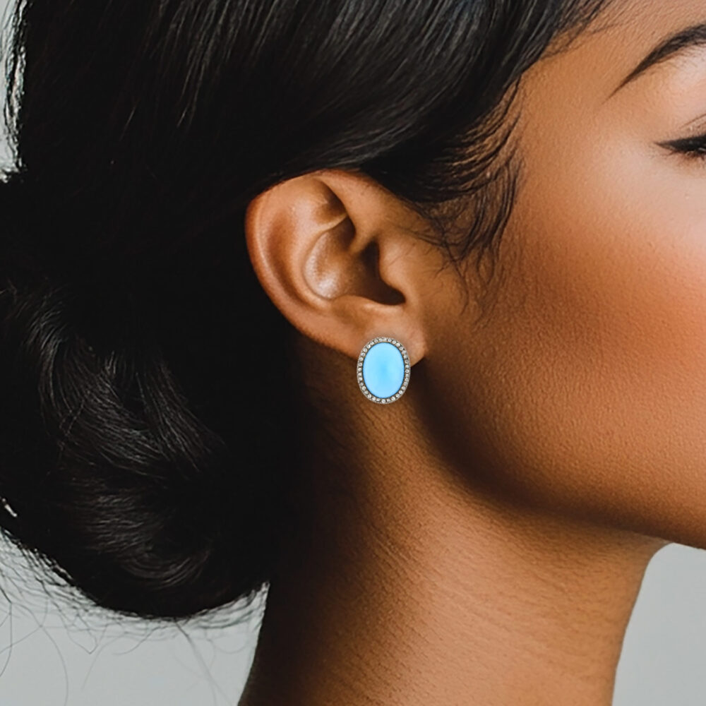Ceramic and Diamond Earrings
