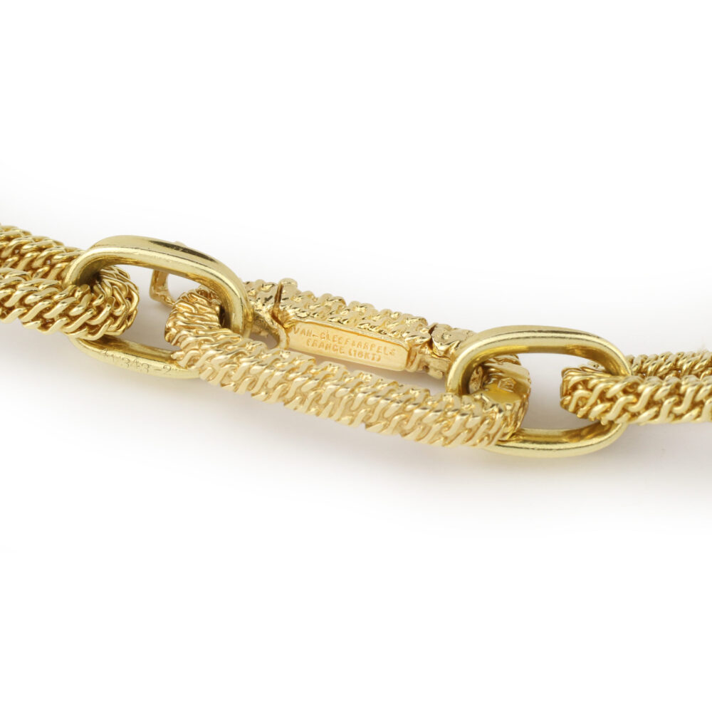 Van Cleef & Arpels, Gay Frères Woven Gold Link Long Necklace