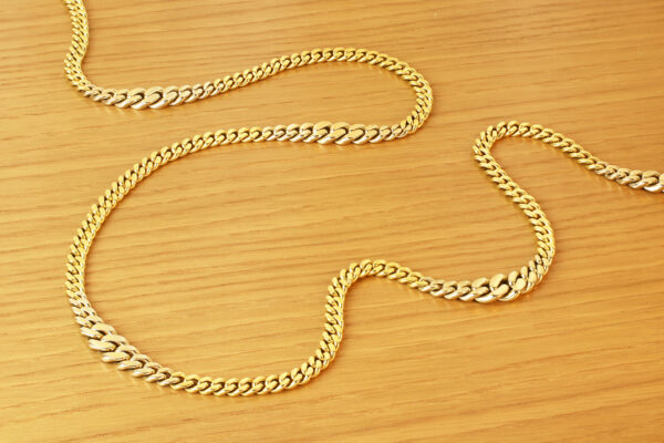 Cartier Bi-Color Gold Curb Link Chain Long Necklace