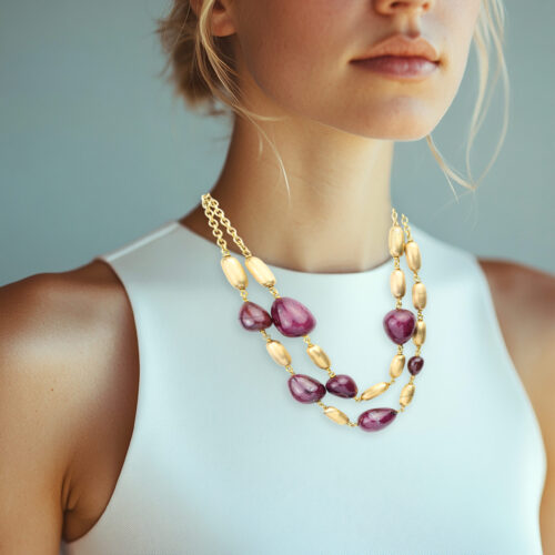 Cartier Mid-Century Ruby and Gold Necklace
