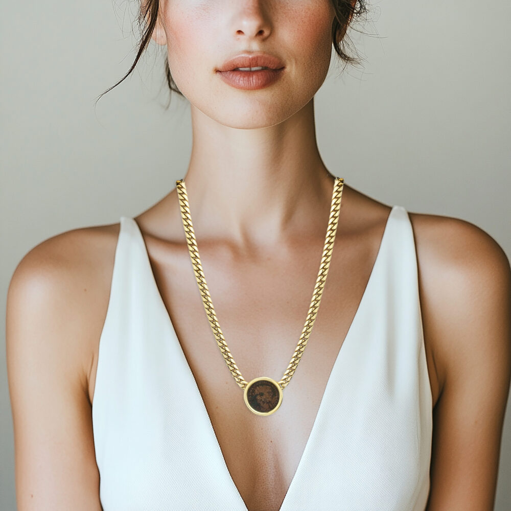 Bulgari ‘Monete’ Ancient Coin And Gold Necklace