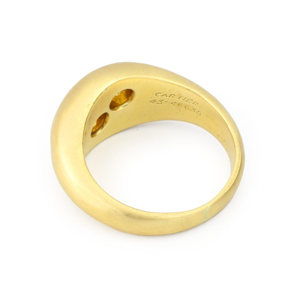 Cartier Diamond and Brushed Gold Ring
