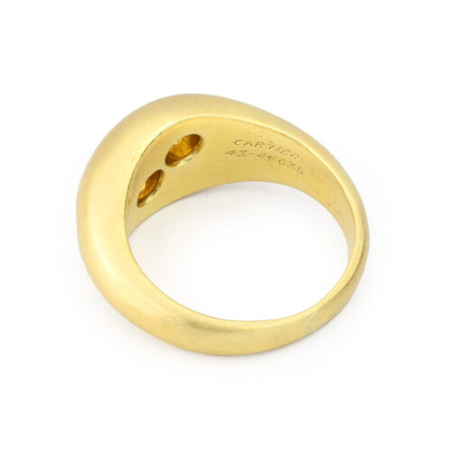 Cartier Diamond and Brushed Gold Ring
