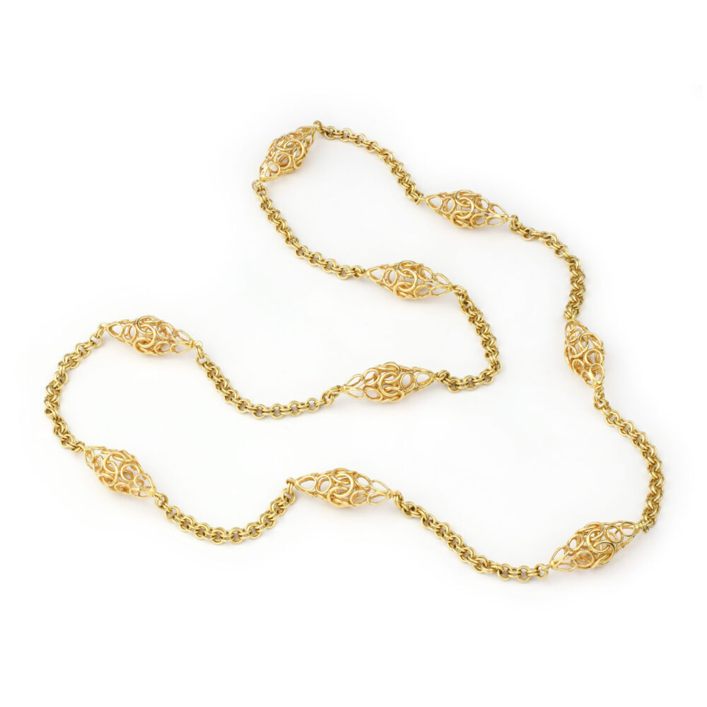 Cartier Mid-Century Gold Sautoir Necklace