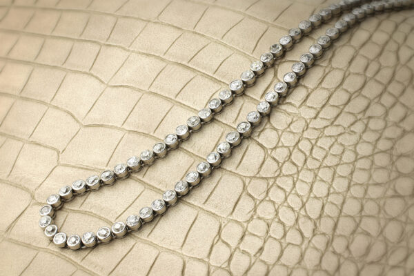 Diamond and White Gold Riviere Necklace