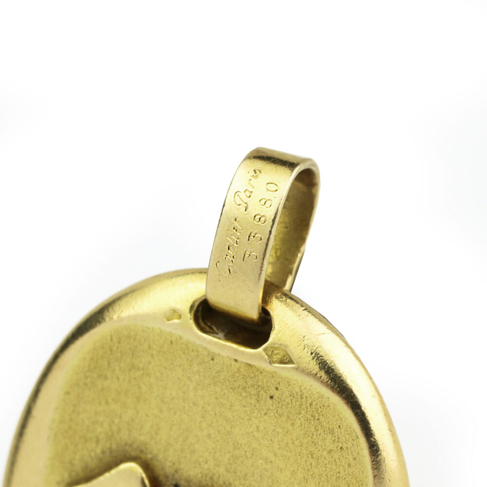 Cartier Aquarius Zodiac Oval Pendant