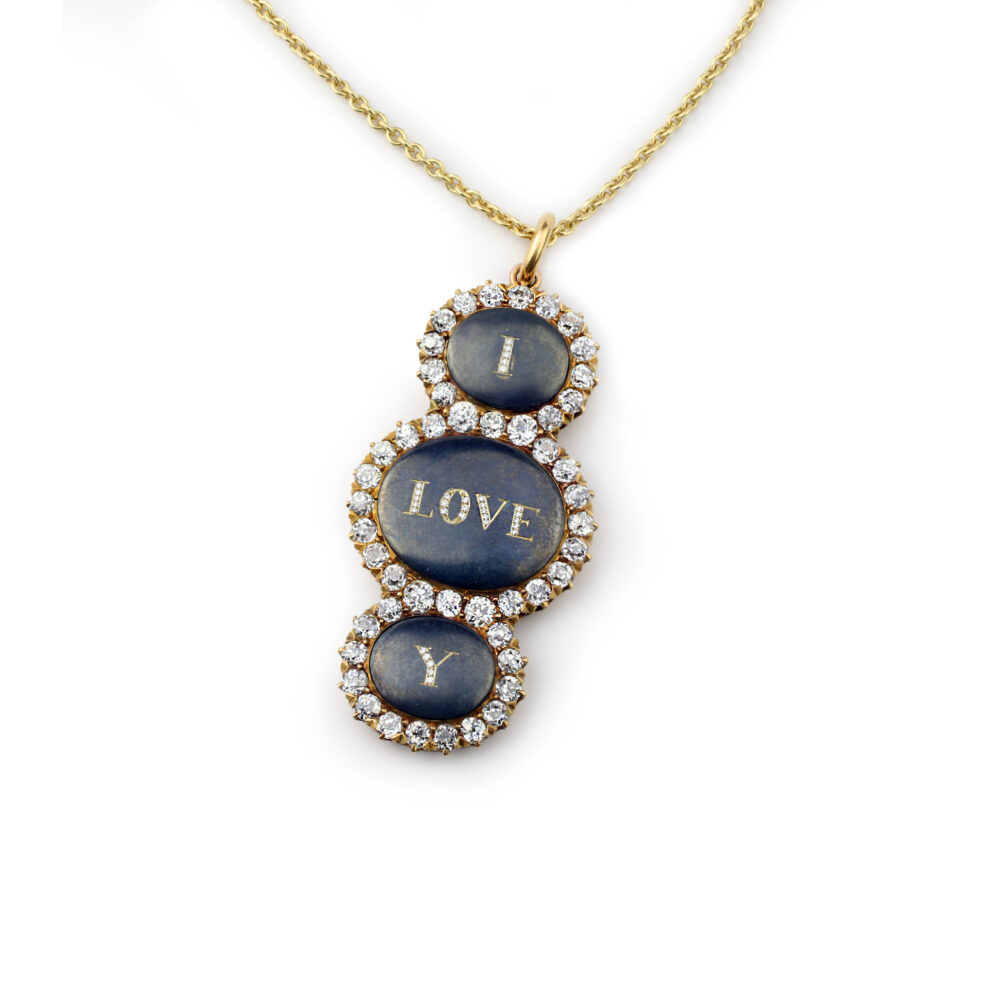 Diamond "I Love Y" Pendant Necklace