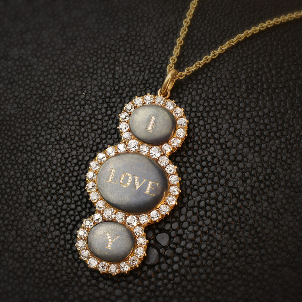 Diamond "I Love Y" Pendant Necklace