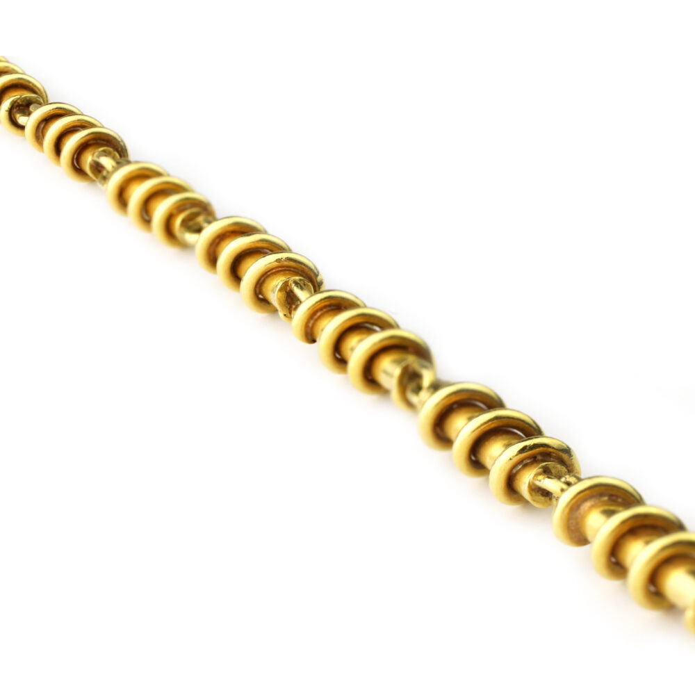 David Webb Spiral Gold Chain Long Necklace