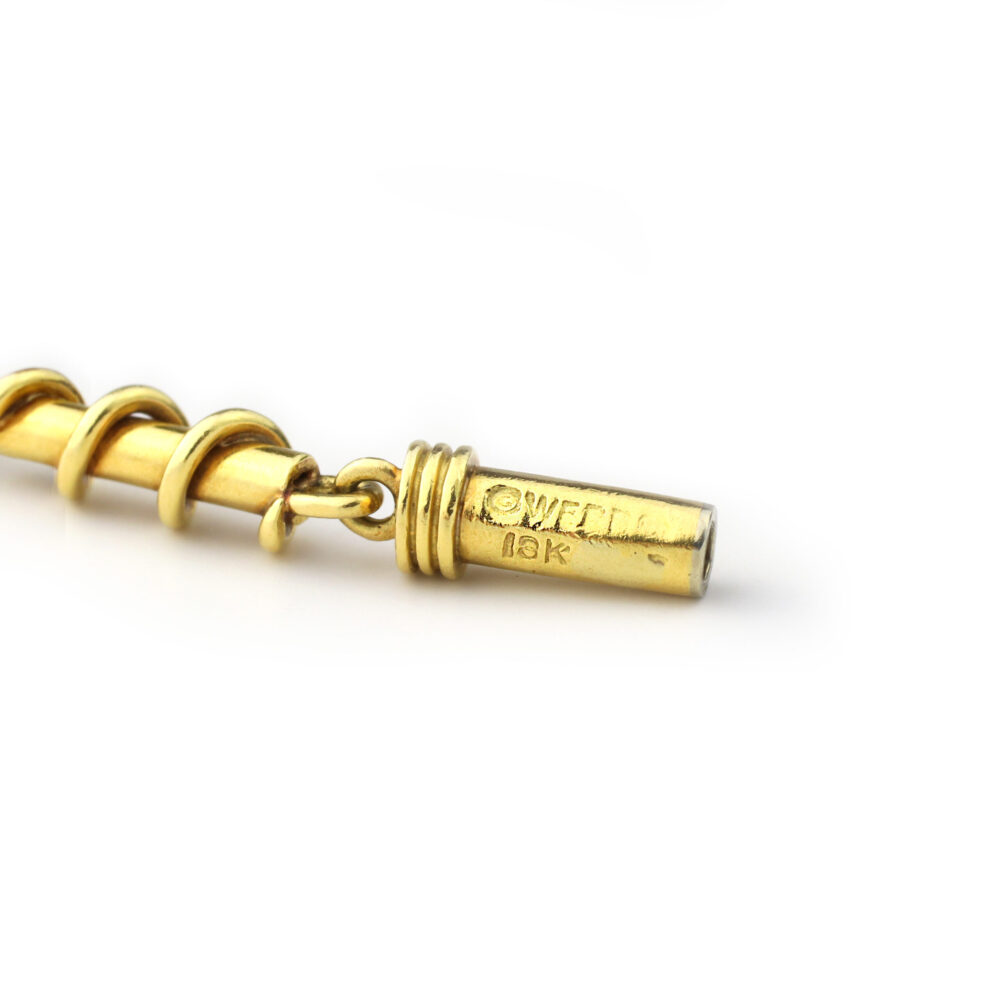 David Webb Spiral Gold Chain Long Necklace