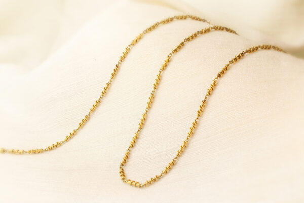 David Webb Spiral Gold Chain Long Necklace