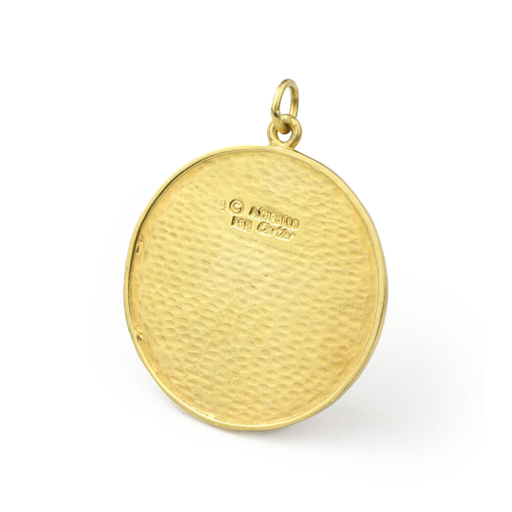 Cartier Aldo Cipullo 'Backgammon' Enamel and Gold Pendant
