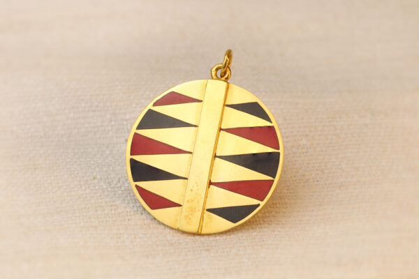 Cartier Aldo Cipullo ‘Backgammon’ Enamel and Gold Pendant