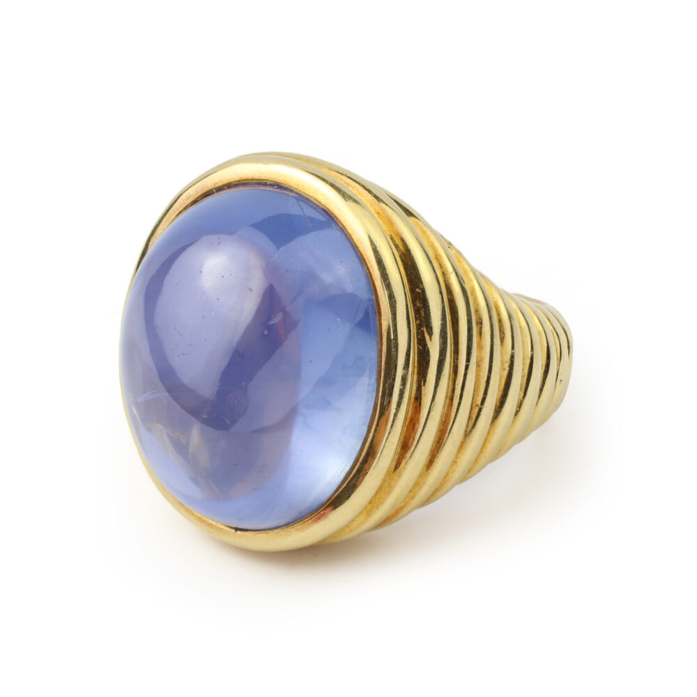 Bulgari Ceylon Sapphire and Sculpted Gold Ring