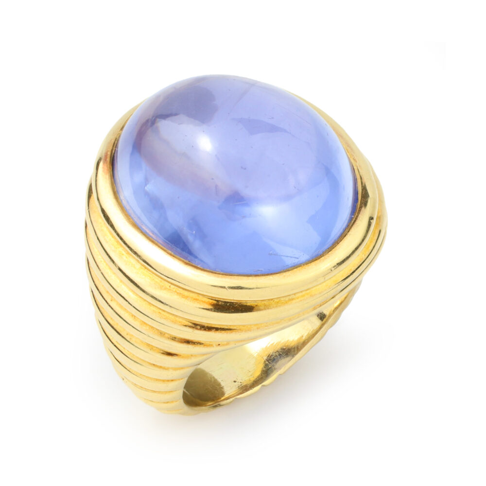 Bulgari Ceylon Sapphire and Sculpted Gold Ring