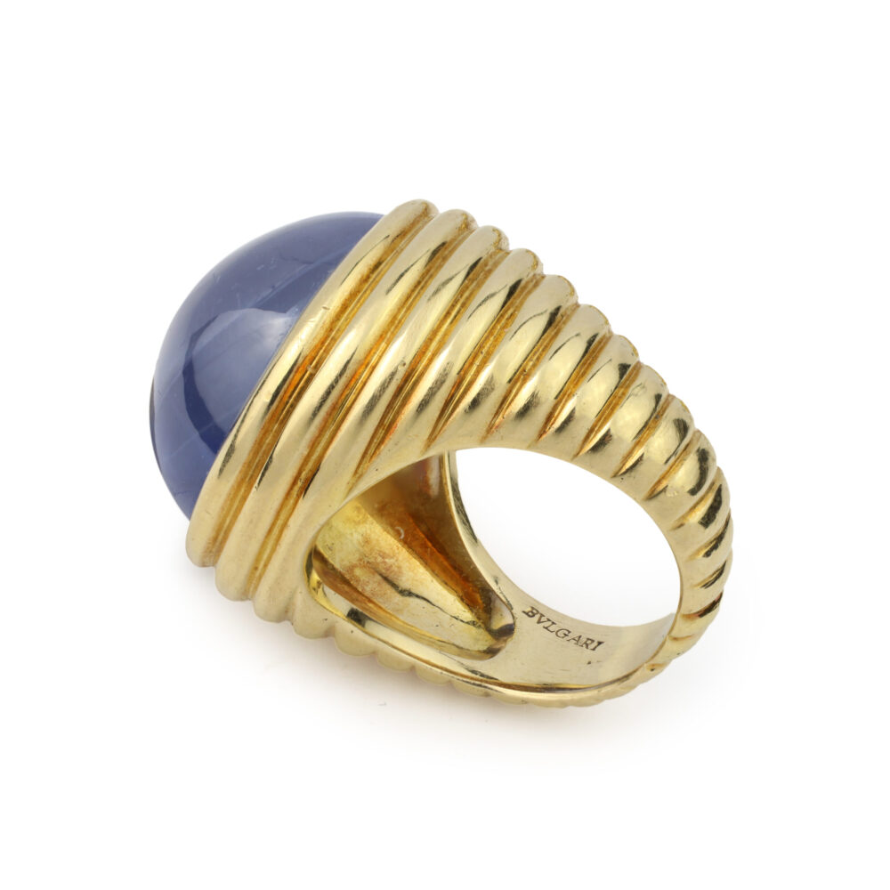 Bulgari Ceylon Sapphire and Sculpted Gold Ring