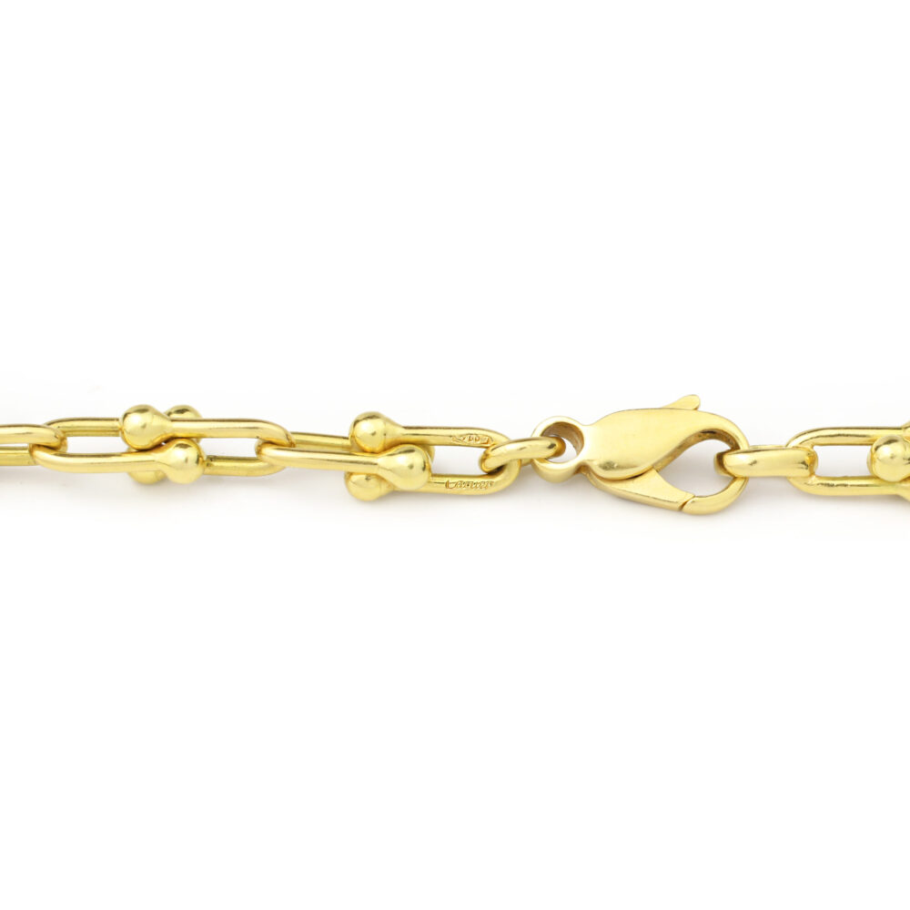 Cartier Gold Fancy Chain Link Long Necklace
