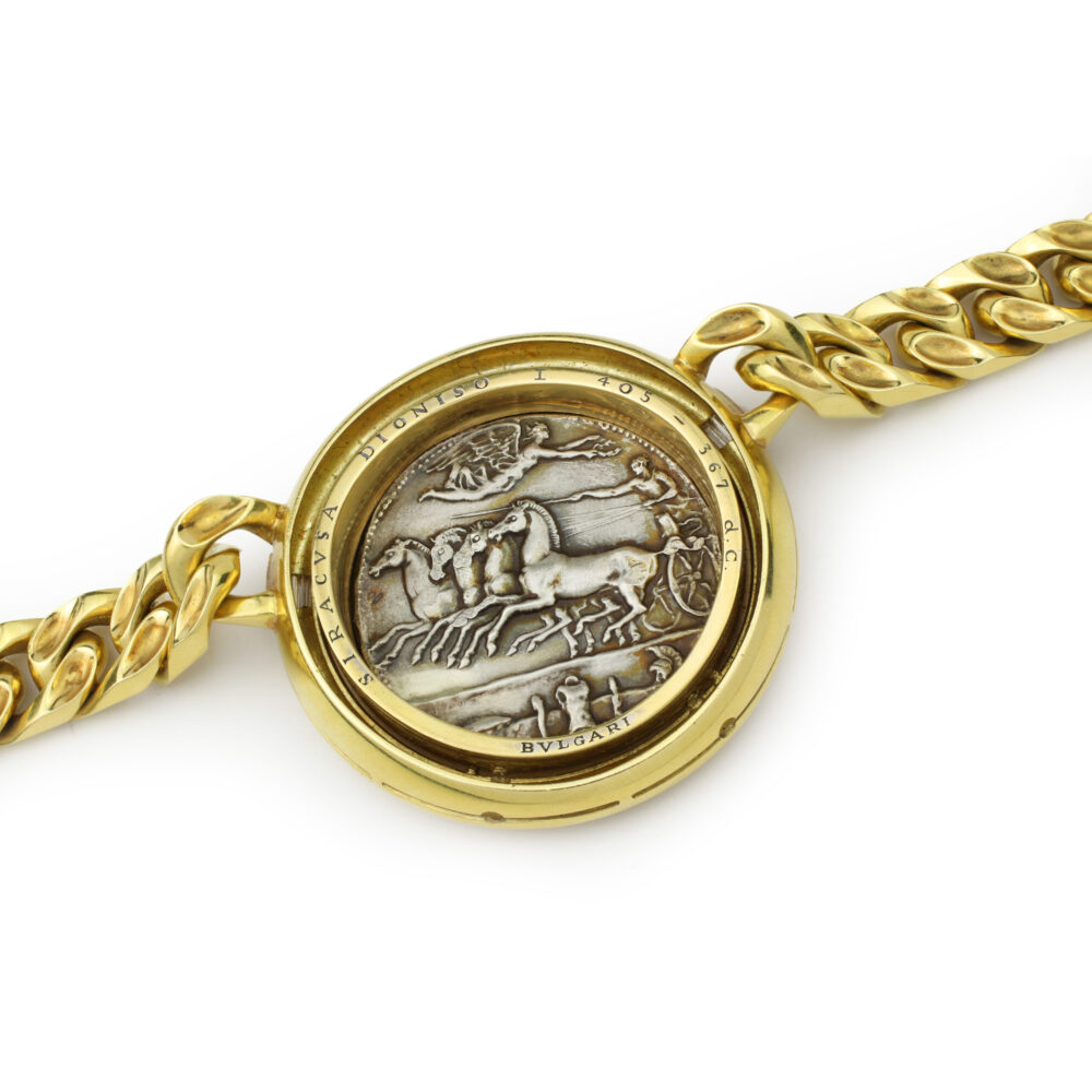 Bulgari ‘Monete’ Jumbo Size Ancient Coin, Diamond and Gold Necklace