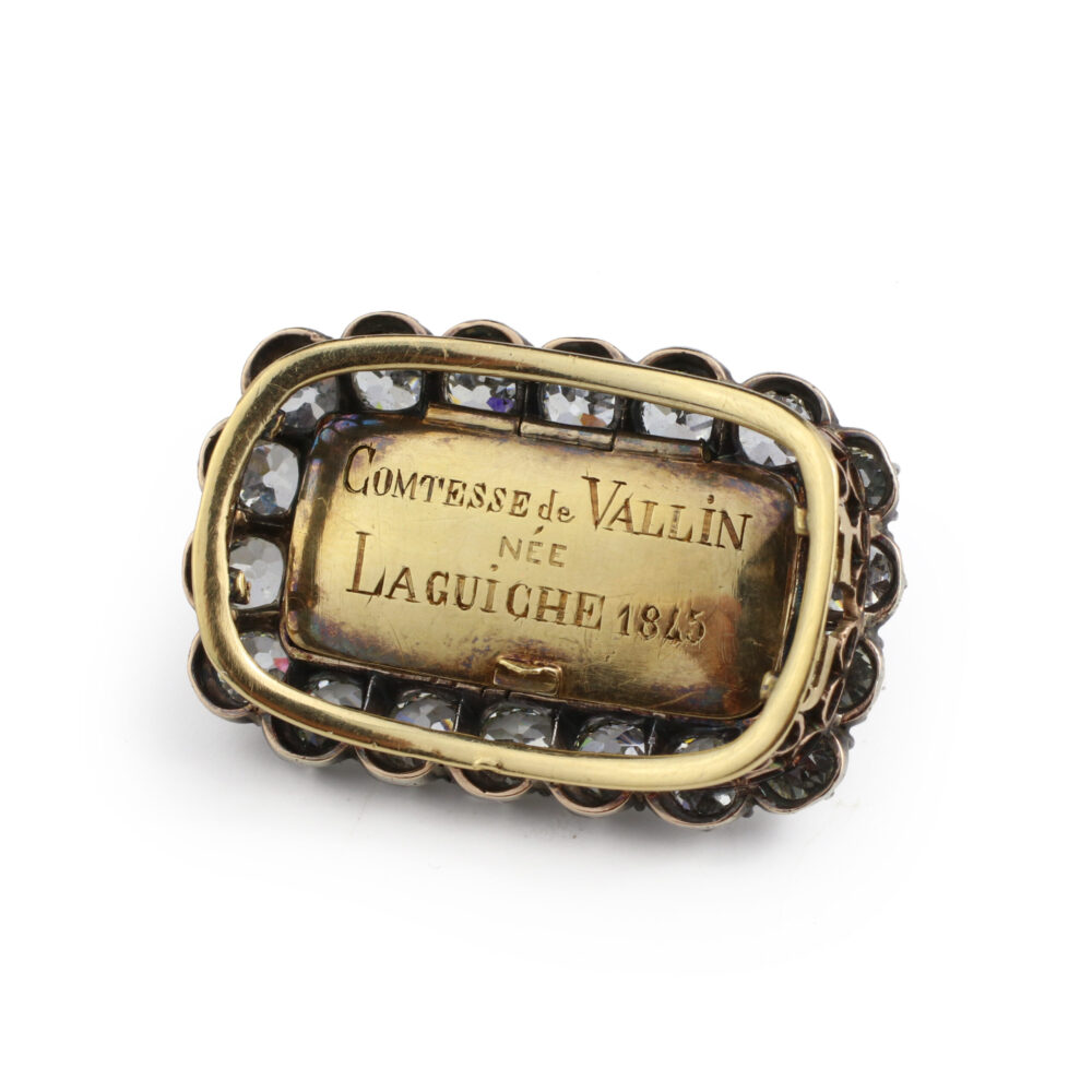 Antique Diamond, Gold and Rock Crystal Momento Bracelet